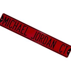 Michael Jordan Ct Court Bulls Embossed Steel Street Style Sign Gym Man Cave 36”